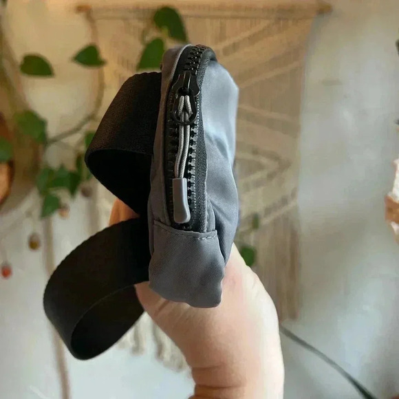 Aldi Dark Gray Belt Bag - 7x4 Fanny Pack, Crossbody Pouch, Travel Organizer - Picture 2 of 8